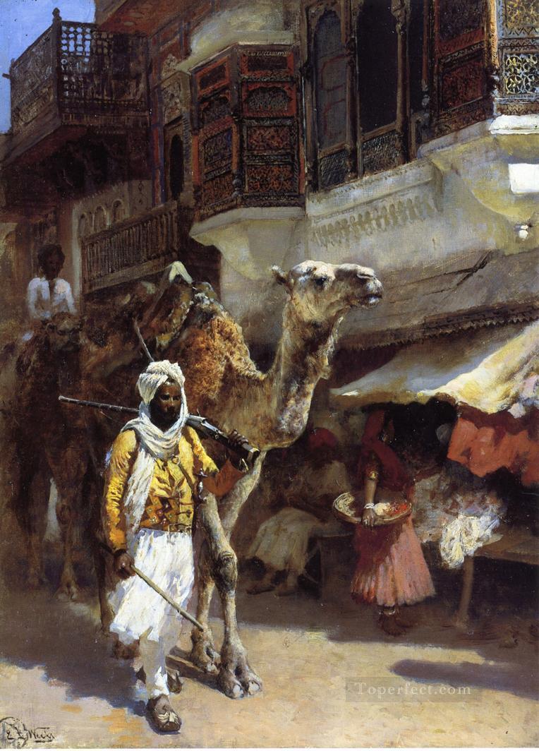 ラクダを率いる男性 ペルシャ人 エジプト人 インド人 エドウィン・ロード・ウィークス油絵